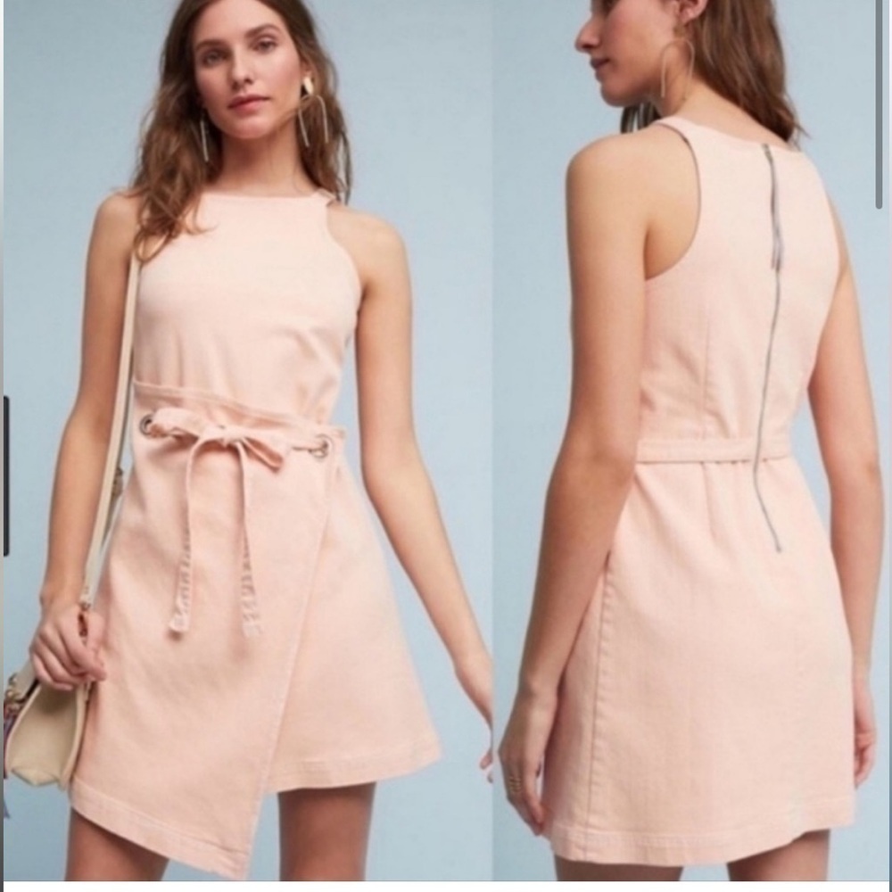 Anthropologie Holding Horses Women's Pink Regatta Wrap Dress
